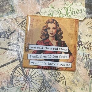 New! Funny Magnet - RED FLAGS